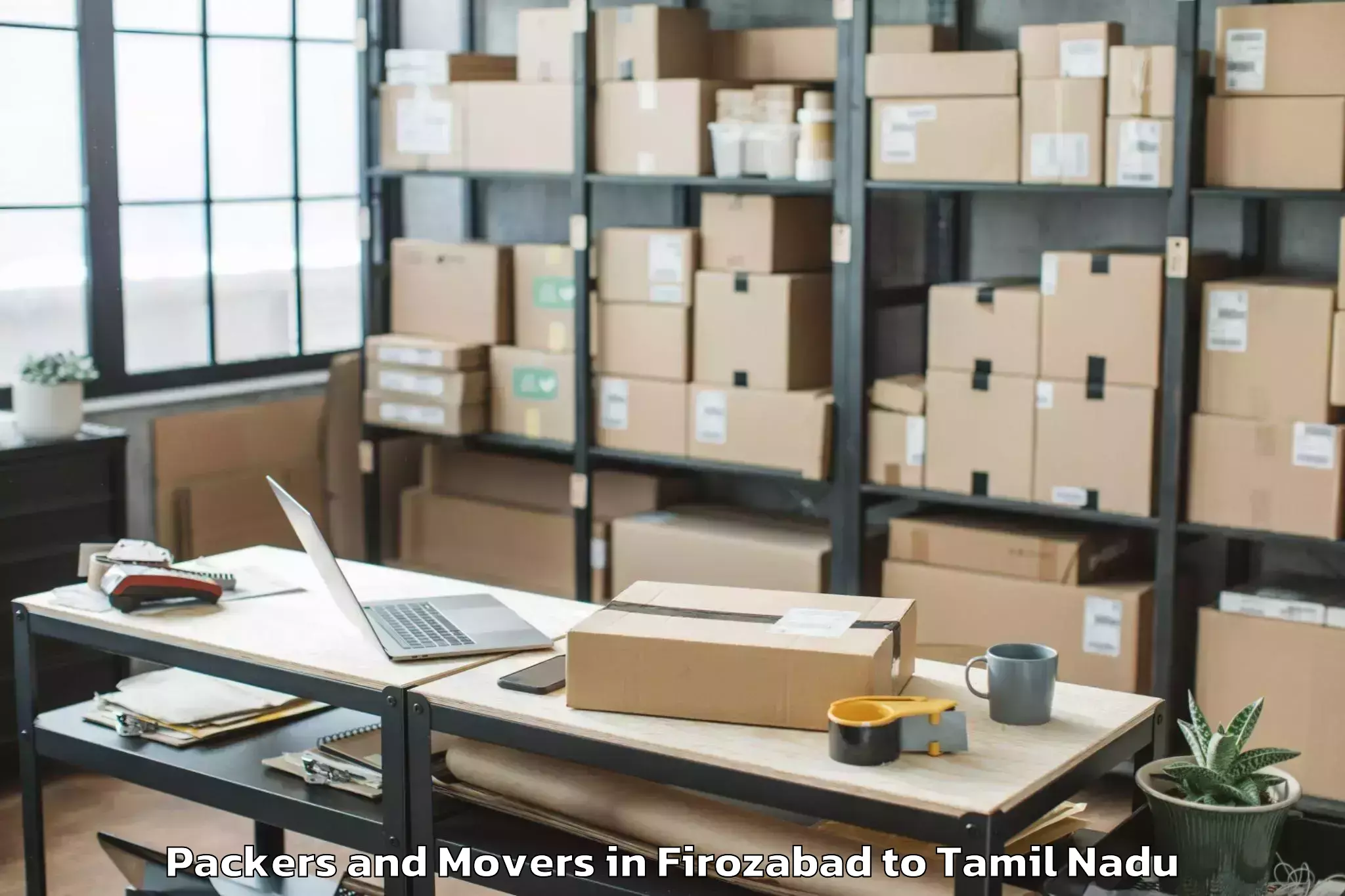 Efficient Firozabad to Kadaladi Packers And Movers